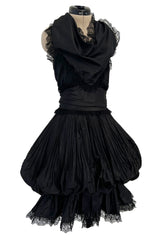 Spring 2006 Chanel by Karl Lagerfeld "Coco Meets James Dean" Look 50 Silk Pouf Dress w Lace