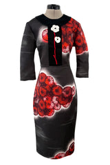 Spring 2013 Prada Runway Look 25 by Miuccia Prada Printed Floral Neoprene-like Dress