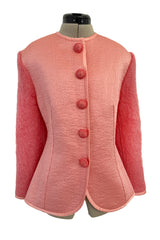 Fall 1995 Christian Dior by Gianfranco Ferre Pink Salmon Silk & Mohair Jacket