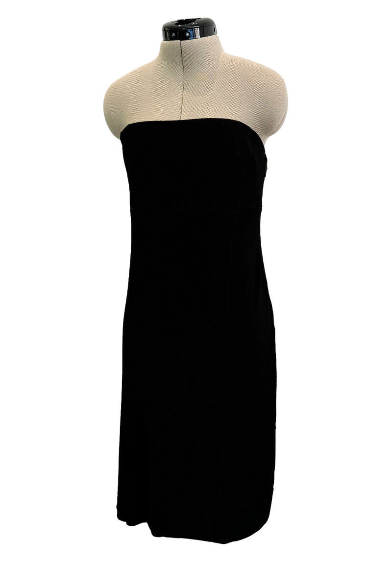 Important Fall 1997 Gianni Versace Black Strapless Dress from his Final Womans RTW Collection