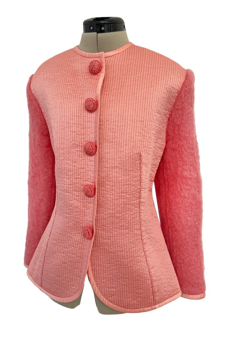 Fall 1995 Christian Dior by Gianfranco Ferre Pink Salmon Silk & Mohair Jacket