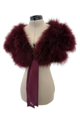 Prettiest Fall 2004 Christian Dior by John Galliano Burgundy Feather Bolero Capelet