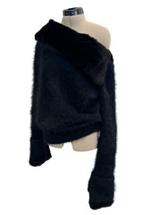 Fall 2001 Gucci by Tom Ford Runway Look 26 Sheared Mink & Softeest Black Angora Sweater