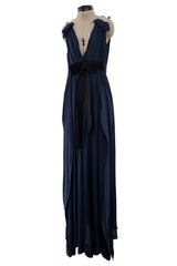 Spring 2008 Lanvin by Alber Elbaz Deep Blue Silk Dress