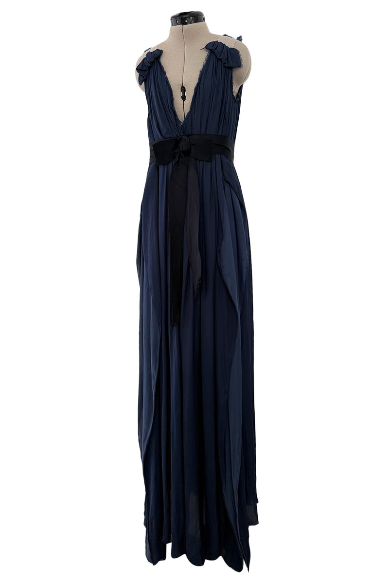 Spring 2008 Lanvin by Alber Elbaz Deep Blue Silk Dress