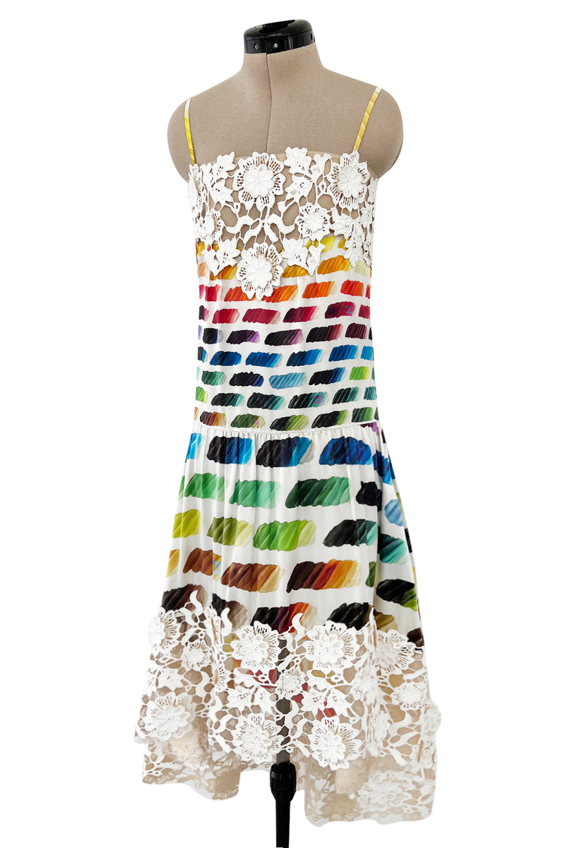 Hugely Documented Spring 2014 Chanel by Karl Lagerfeld Rainbow Print ...