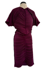 Easy to Wear Spring 2011 Lanvin by Alber Elbaz Runway Look 23 Raspberry Pleat Dress