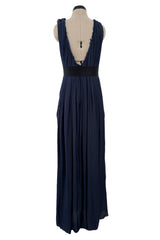 Spring 2008 Lanvin by Alber Elbaz Deep Blue Silk Dress