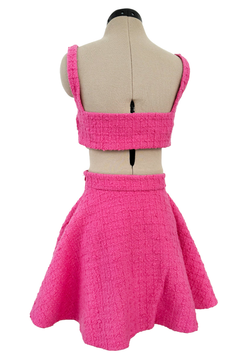 Recent Valentino by Pierpaolo Piccioli Pink Minimal Halter & Flared Mini Skirt Set