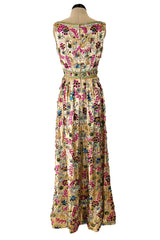 Incredible 1960s Malcolm Starr by Elinor Simmons Sequin Beaded Rhinestone Gold Dress