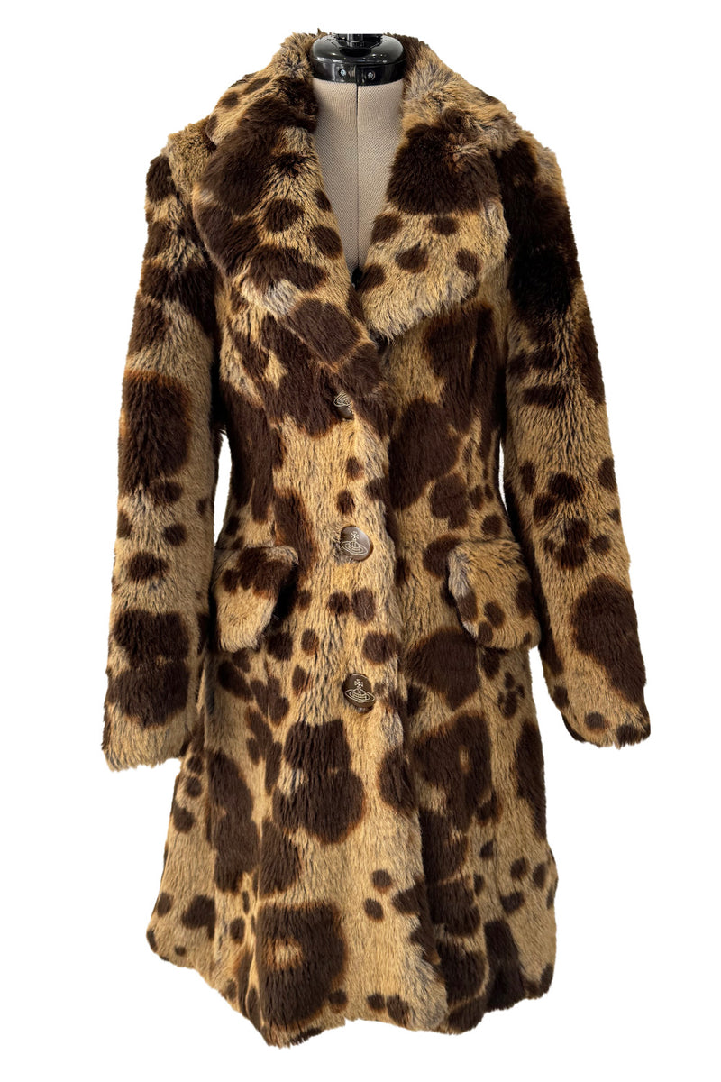 2000s Vivienne Westwood Red Label Faux Fur Reissue Leopard Jacket