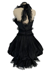 Spring 2006 Chanel by Karl Lagerfeld "Coco Meets James Dean" Look 50 Silk Pouf Dress w Lace