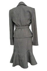 Incredible Fall 1999 Christian Dior by John Galliano Jacket & Skirt Suit Set w Fringe Detailing