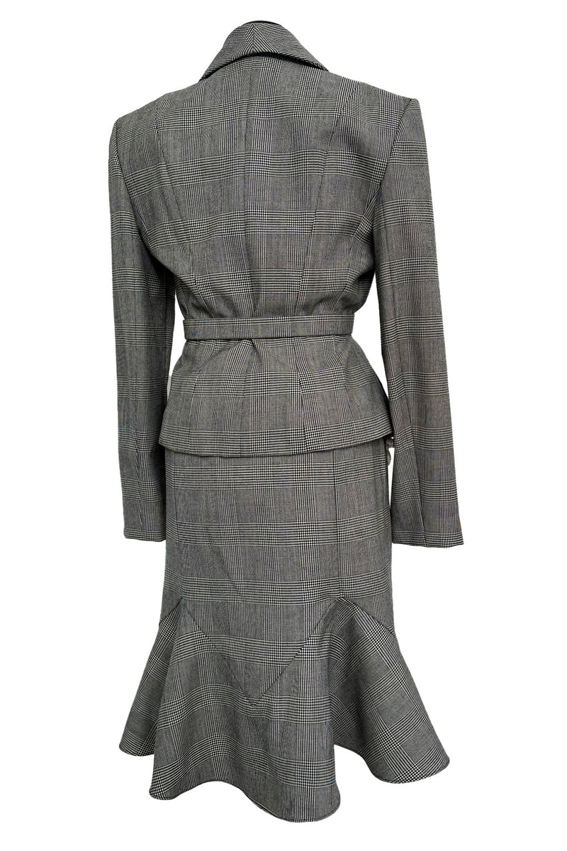 Incredible Fall 1999 Christian Dior by John Galliano Jacket & Skirt Suit Set w Fringe Detailing