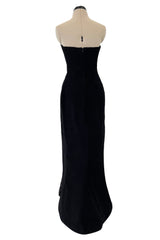 Outstanding Fall 2001 Chanel by Karl Lagerfeld Runway Strapless Sequin & Lace Panel Dress