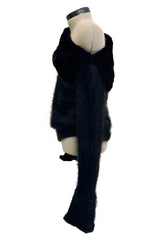 Fall 2001 Gucci by Tom Ford Runway Look 26 Sheared Mink & Softeest Black Angora Sweater