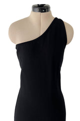 Dreamy Spring 2012 Chanel by Karl Lagerfeld Black Knit One Shoulder New w Tags