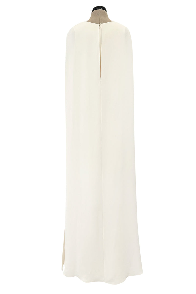 Resort 2015 Look 78 Valentino by Pierpaolo &  Piccioli & Maria Grazia Chiuri Ivory Caped Sleeve Silk Dress