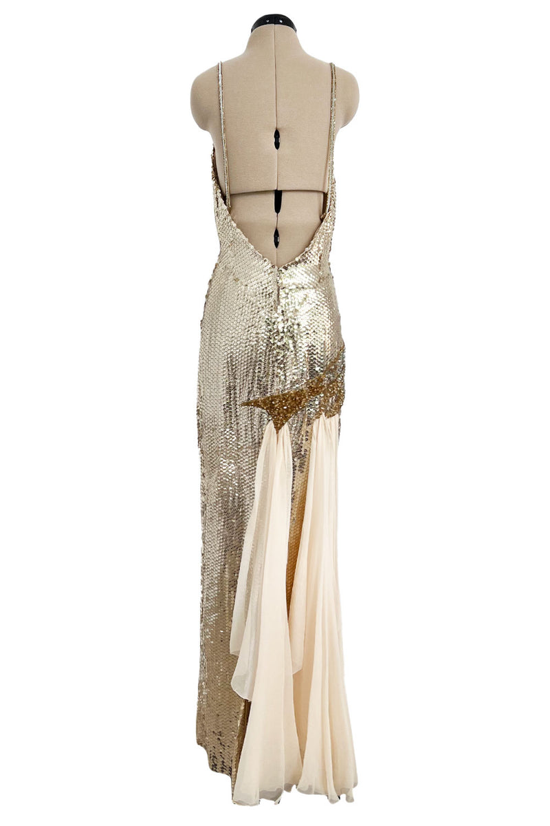 Incredible 1970s Loris Azzaro Densely Covered Gold & Silver Sequin, Be ...