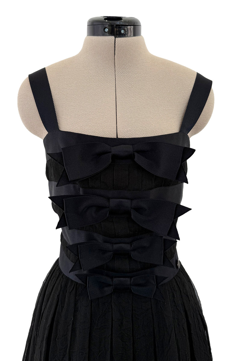 Exceptional Pre-Fall 2015 Chanel by Karl Lagerfeld Runway Look 86 Front Bow Metiers d'Art Dress