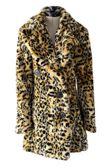 Vintage Vivienne Westwood Soft Faux Fur Leopard Print Jacket W Back Swag