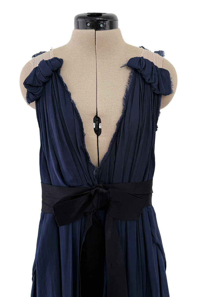 Spring 2008 Lanvin by Alber Elbaz Deep Blue Silk Dress