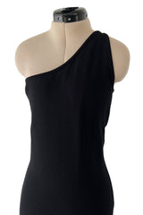 Dreamy Spring 2012 Chanel by Karl Lagerfeld Black Knit One Shoulder New w Tags