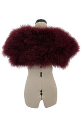 Prettiest Fall 2004 Christian Dior by John Galliano Burgundy Feather Bolero Capelet