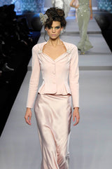 Spring 2008 Christian Dior by John Galliano Runway Look 33 Pale Pink Jacket & Bias Cut Skirt Suit Set