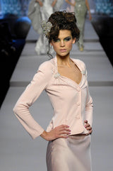 Spring 2008 Christian Dior by John Galliano Runway Look 33 Pale Pink Jacket & Bias Cut Skirt Suit Set