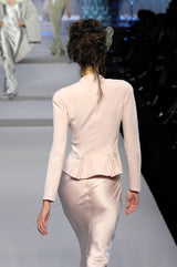 Spring 2008 Christian Dior by John Galliano Runway Look 33 Pale Pink Jacket & Bias Cut Skirt Suit Set