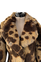 2000s Vivienne Westwood Red Label Faux Fur Reissue Leopard Jacket