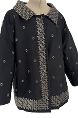 Amazing Fall 2004 Prada Runway Look 37 Black Silk Beaded & Embroidered Jacket