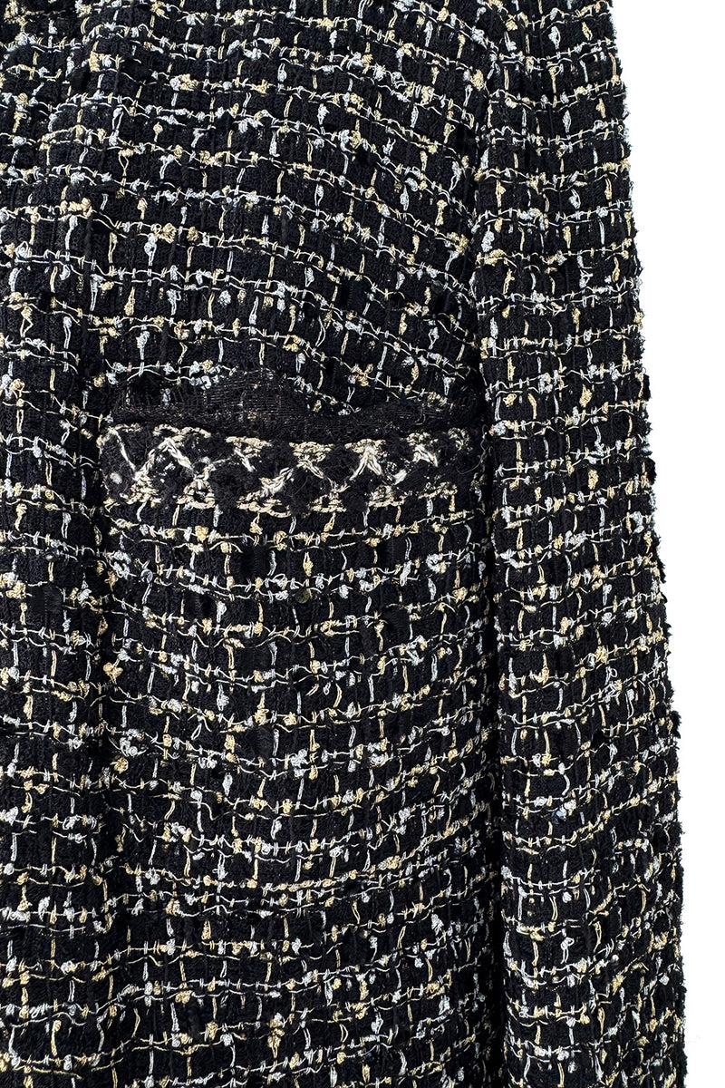 Stunning 2010 Chanel by Karl Lagerfeld Metallic Thread Jacket w Gripoix Buttons