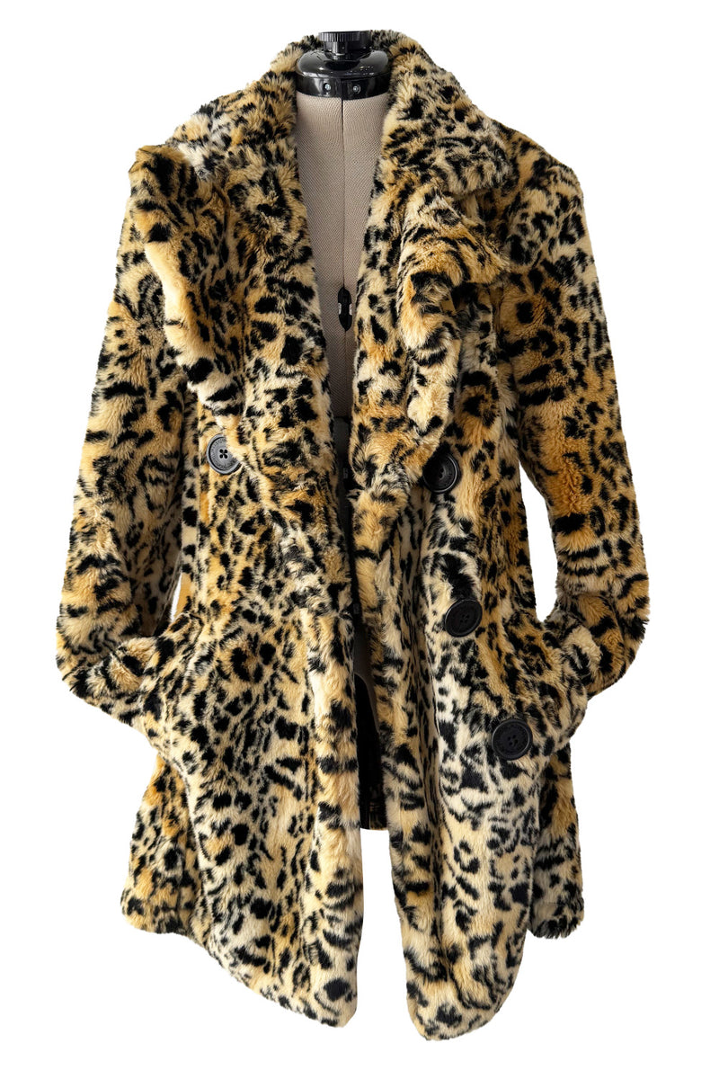 Vintage Vivienne Westwood Soft Faux Fur Leopard Print Jacket W Back Swag