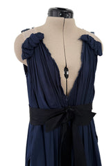 Spring 2008 Lanvin by Alber Elbaz Deep Blue Silk Dress