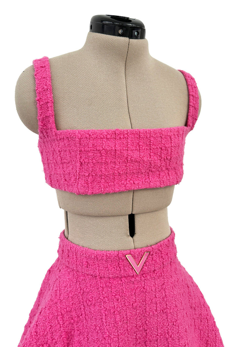 Recent Valentino by Pierpaolo Piccioli Pink Minimal Halter & Flared Mini Skirt Set