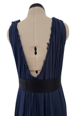 Spring 2008 Lanvin by Alber Elbaz Deep Blue Silk Dress