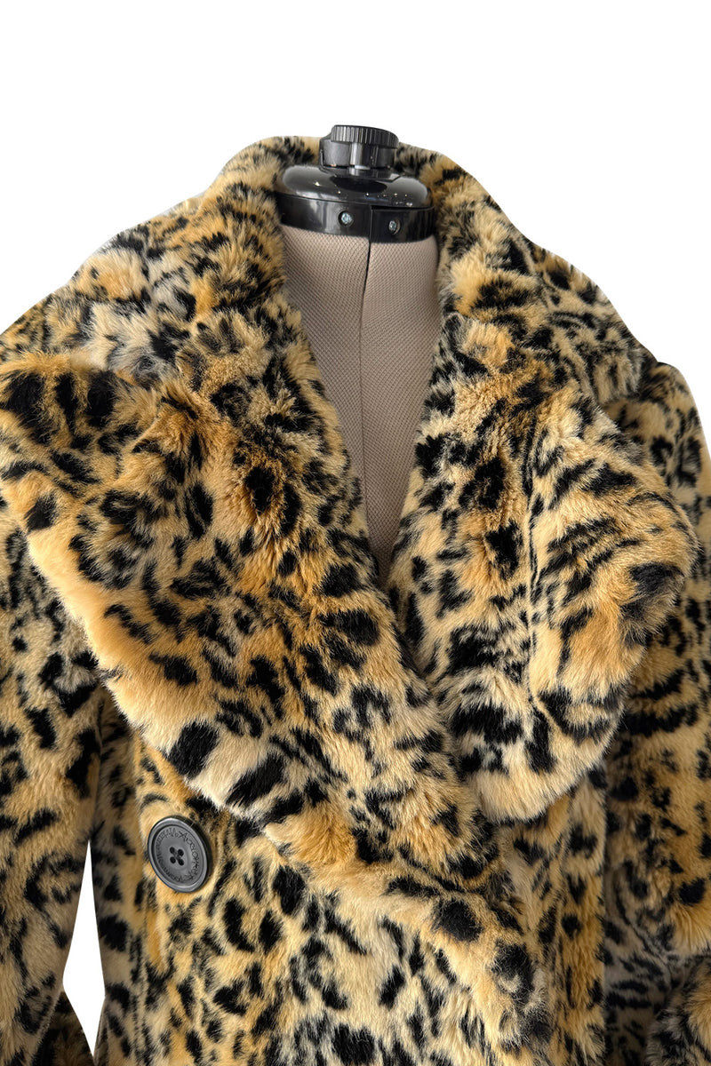 Vintage Vivienne Westwood Soft Faux Fur Leopard Print Jacket W Back Swag