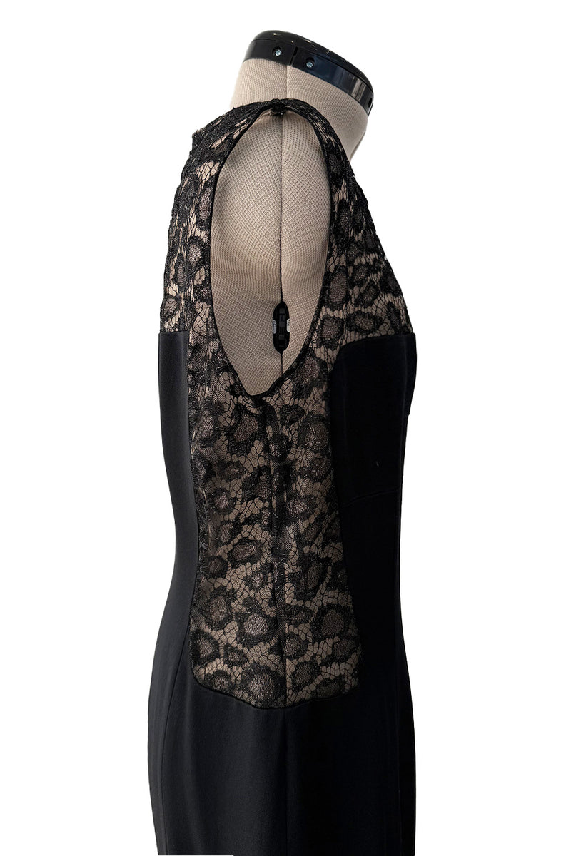 Fabulous 2014 Alexander McQueen by Sarah Burton Metallic Lace & Silk Jumpsuit