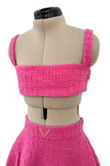 Recent Valentino by Pierpaolo Piccioli Pink Minimal Halter & Flared Mini Skirt Set