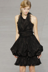 Spring 2006 Chanel by Karl Lagerfeld "Coco Meets James Dean" Look 50 Silk Pouf Dress w Lace