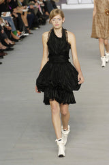 Spring 2006 Chanel by Karl Lagerfeld "Coco Meets James Dean" Look 50 Silk Pouf Dress w Lace