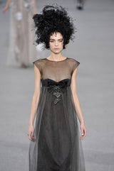 Exceptional Spring 2009 Chanel by Karl Lagerfeld Runway Look 62 Silk & Tulle Dress