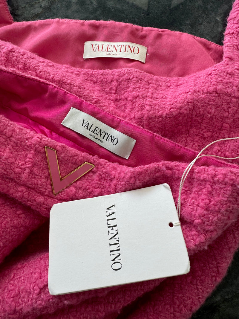 Recent Valentino by Pierpaolo Piccioli Pink Minimal Halter & Flared Mini Skirt Set