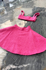 Recent Valentino by Pierpaolo Piccioli Pink Minimal Halter & Flared Mini Skirt Set