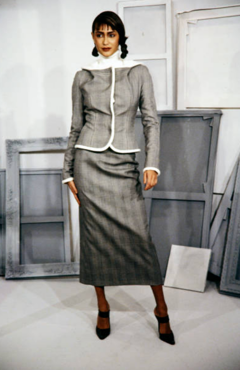 Incredible Fall 1999 Christian Dior by John Galliano Jacket & Skirt Suit Set w Fringe Detailing