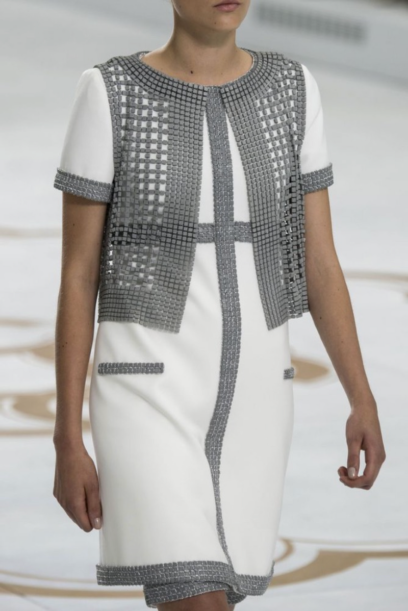 Exceptional Fall 2014 Chanel Haute Couture by Karl Lagerfeld 'Concrete Baroque' Dress