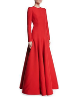 Elegant 2018 Valentino by Pierpaolo Piccioli Minimalist Red Wool & Silk Dress