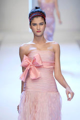 Spring 2007 Valentino Runway Look 57 Runway Pale Pink Silk Chiffon Ruffle Dress